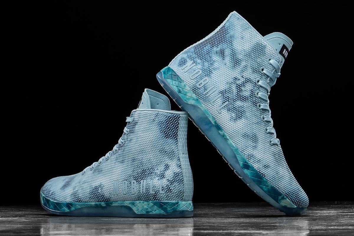 Nobull Superfabric High-Top Tie-Dye Men's Trainers Mint | Australia (IH5064)